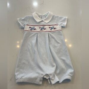 Blue Striped Baby Romper